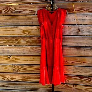 Banana Republic red polka dot dress